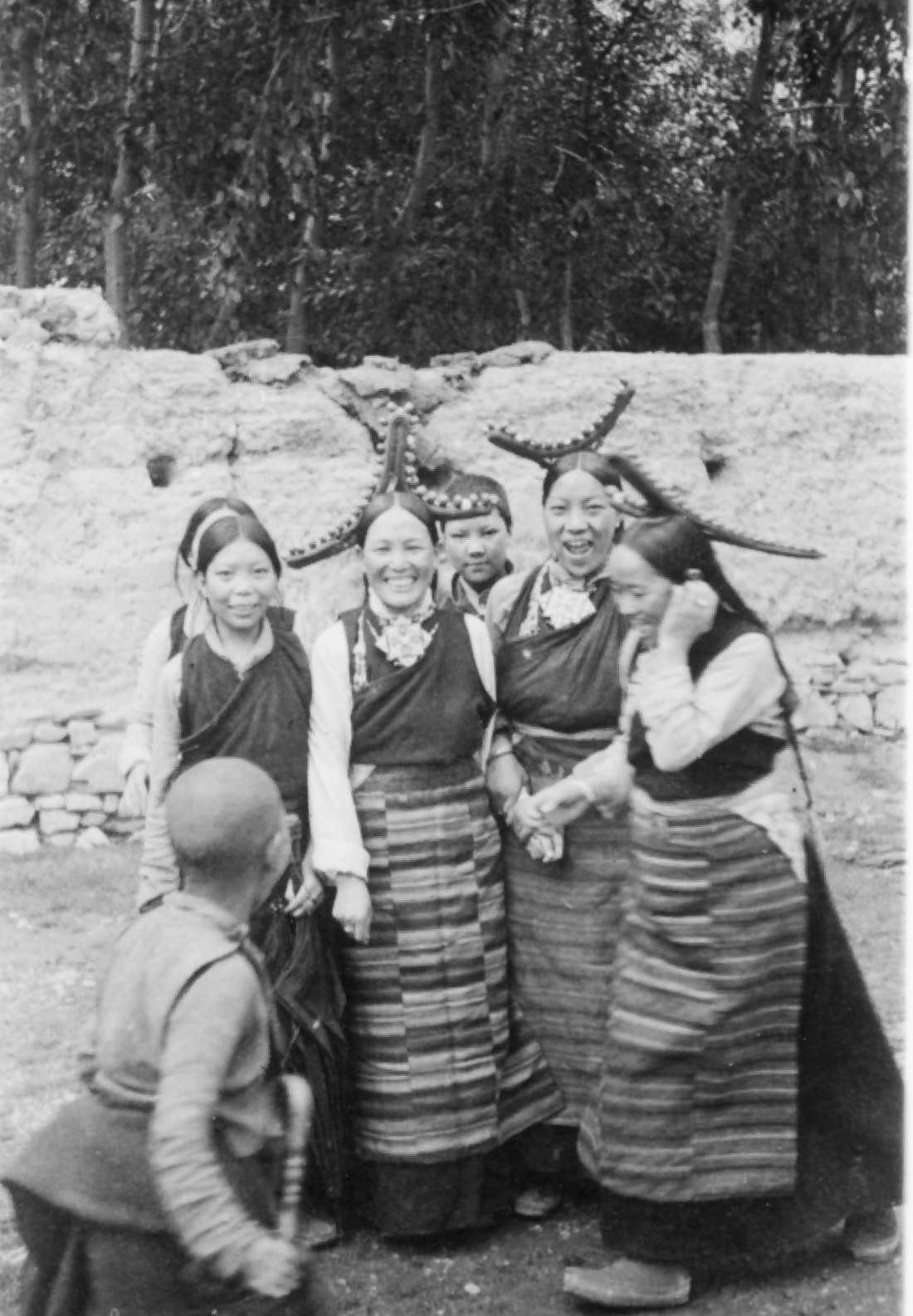Tibetan Women in Lhasa Street, 1944