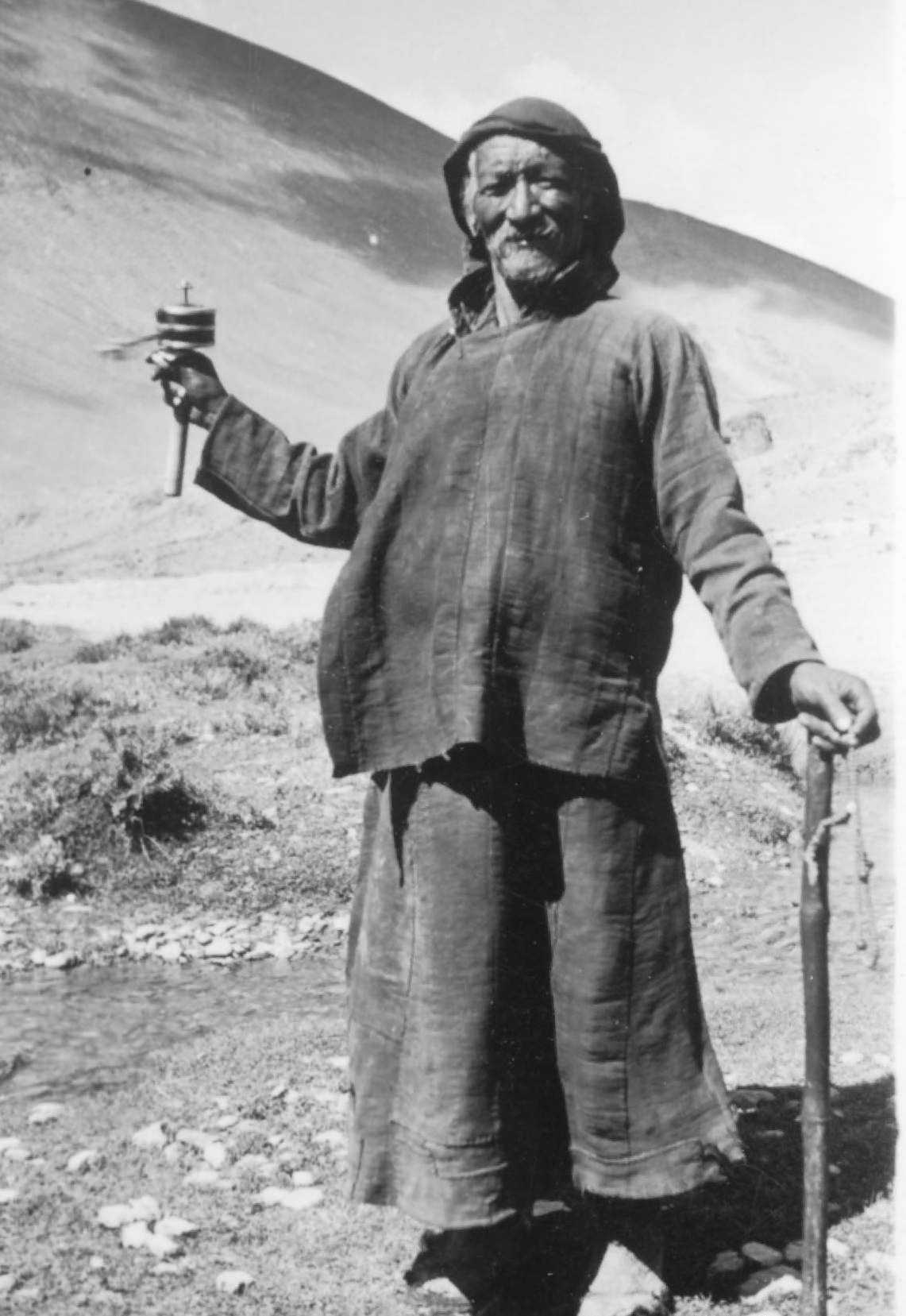 Pilgrim Monk Busily Twirls His Prayer Wheel, 1944