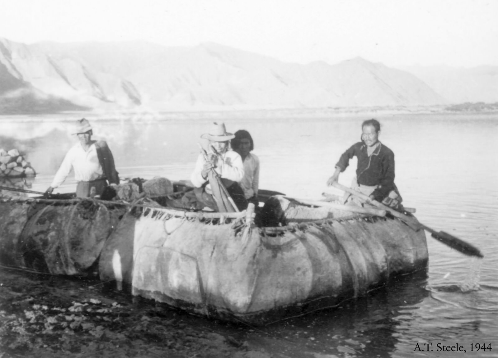 Boats on the Brahmaputra River.1944