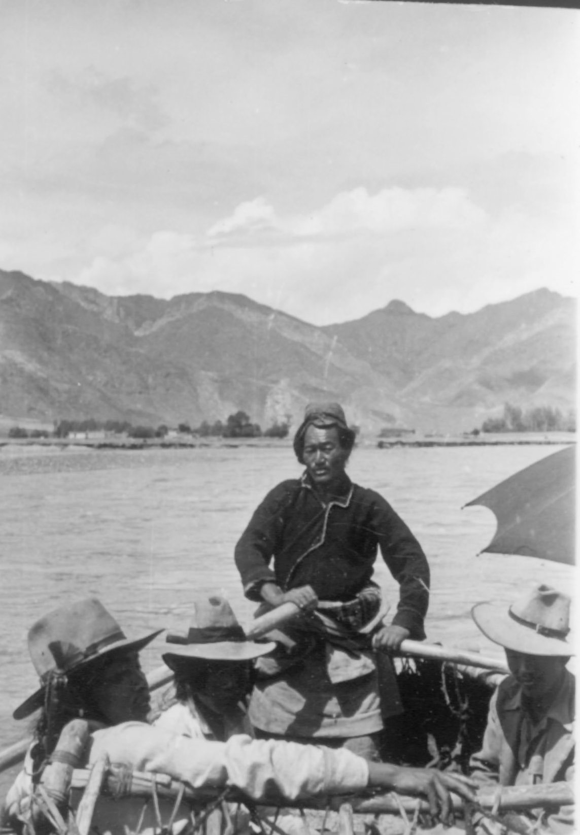 Boats on the Brahmaputra River.1944