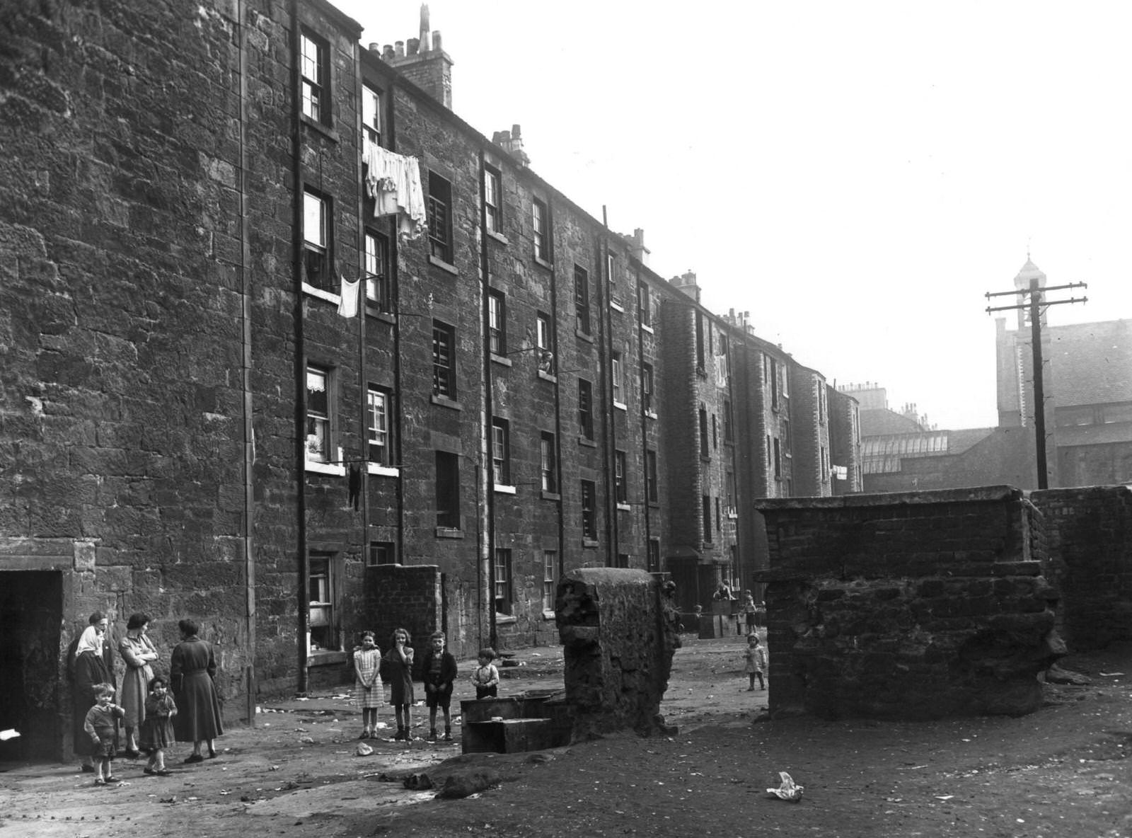 Flats in Camden Street, in the Gorbals area of Glasgow, 1956