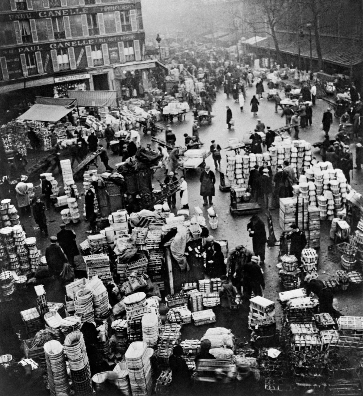 Les Halles district. 1950s