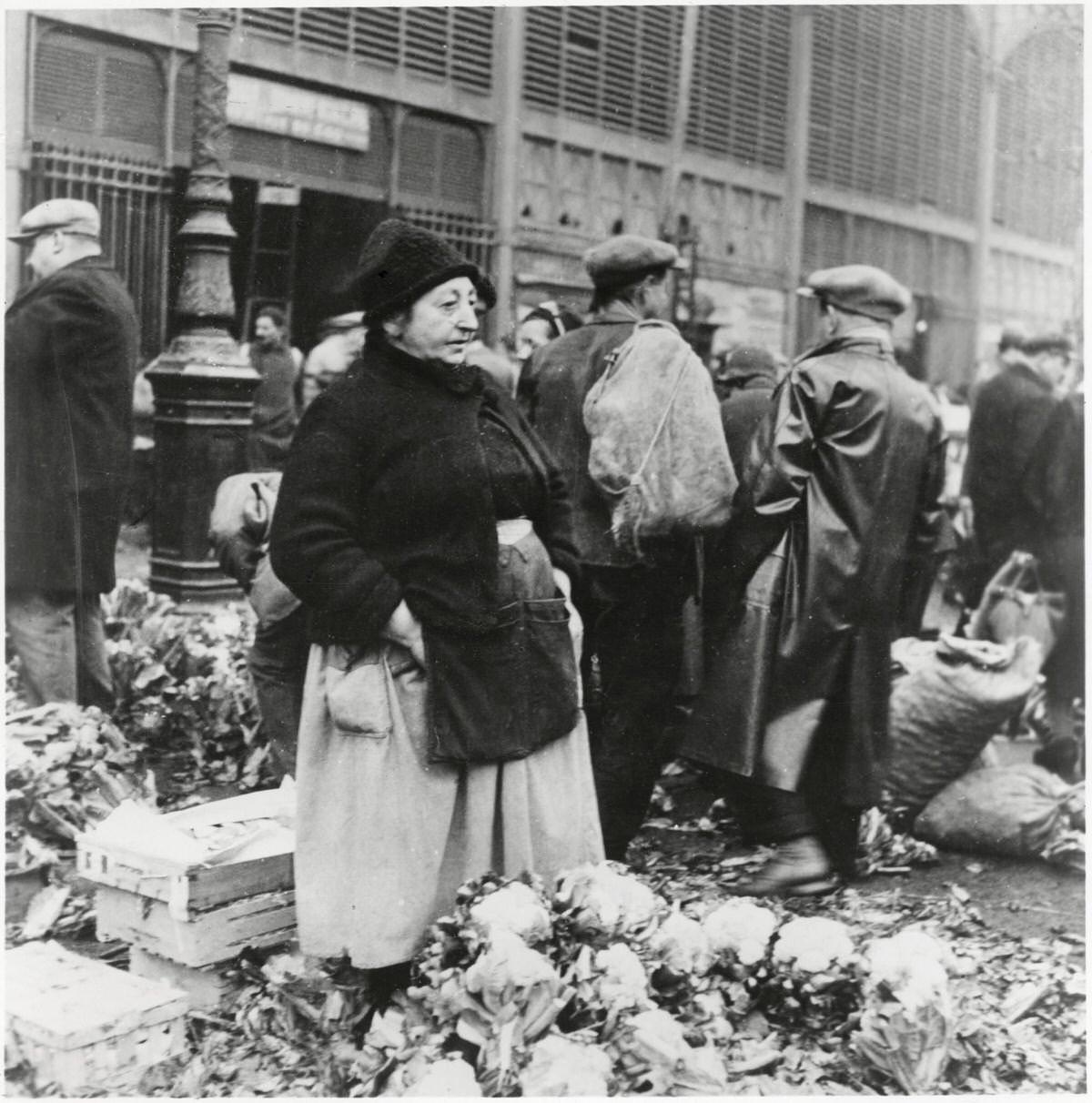 Vendor Les Halles Paris, 1949