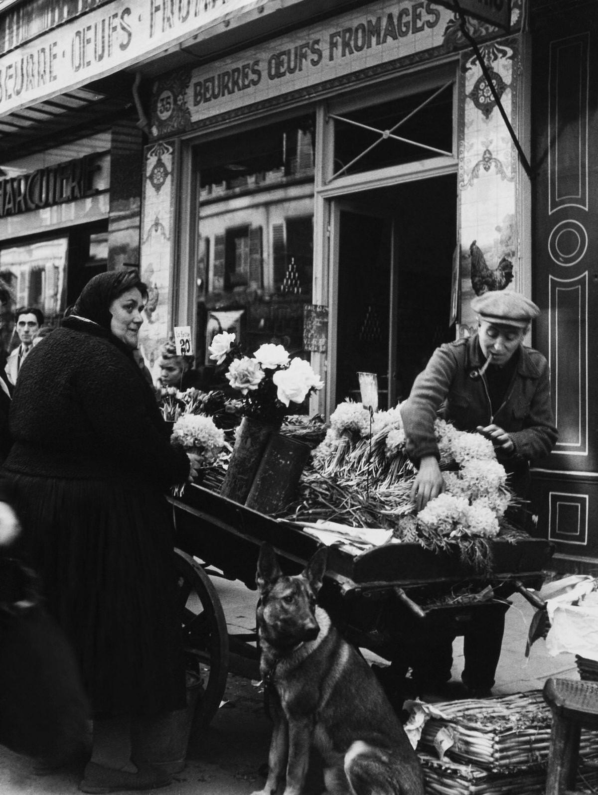 A Stall of Flowers, Les Halles, 1960s