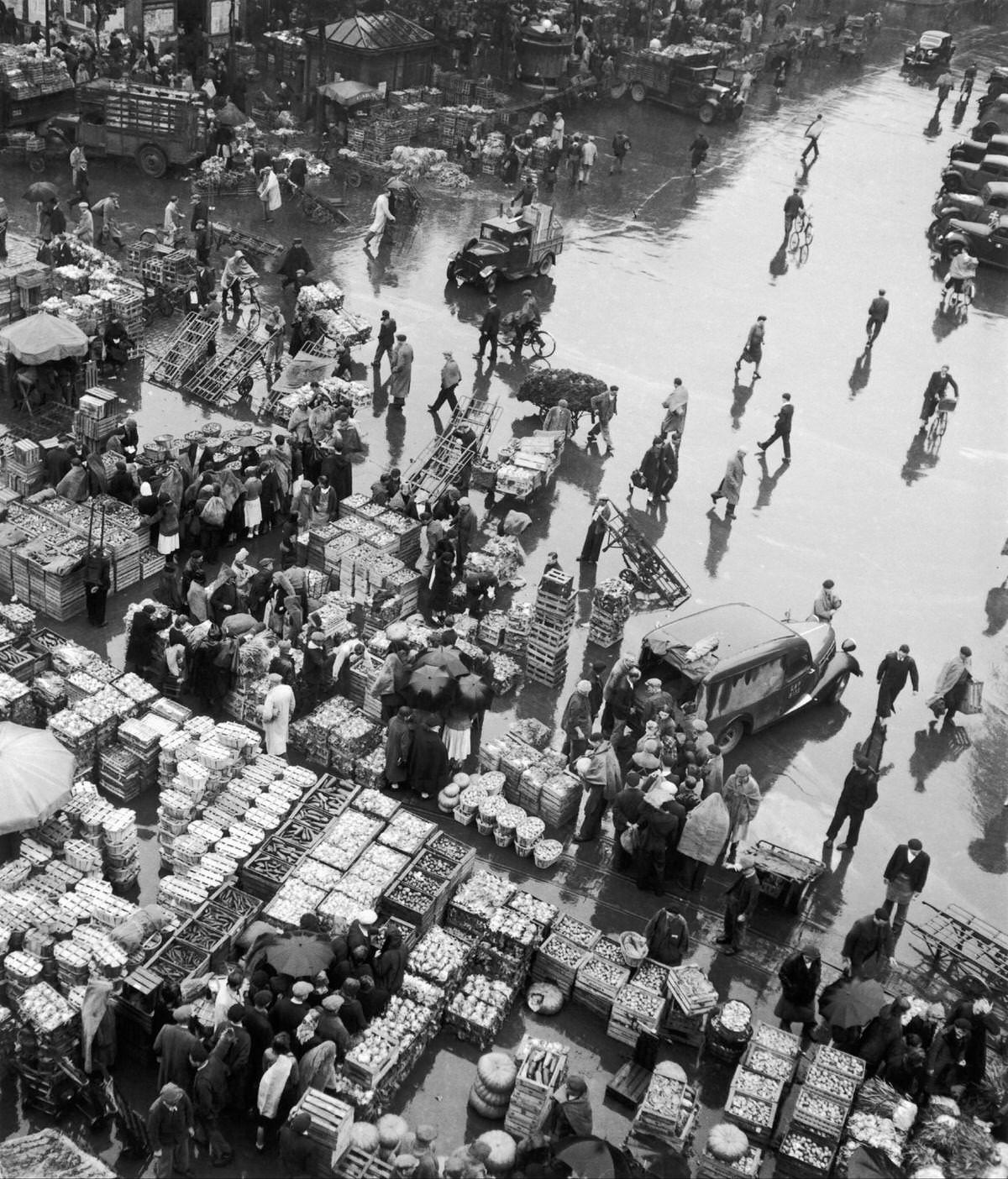 Les Halles, Paris, 1945