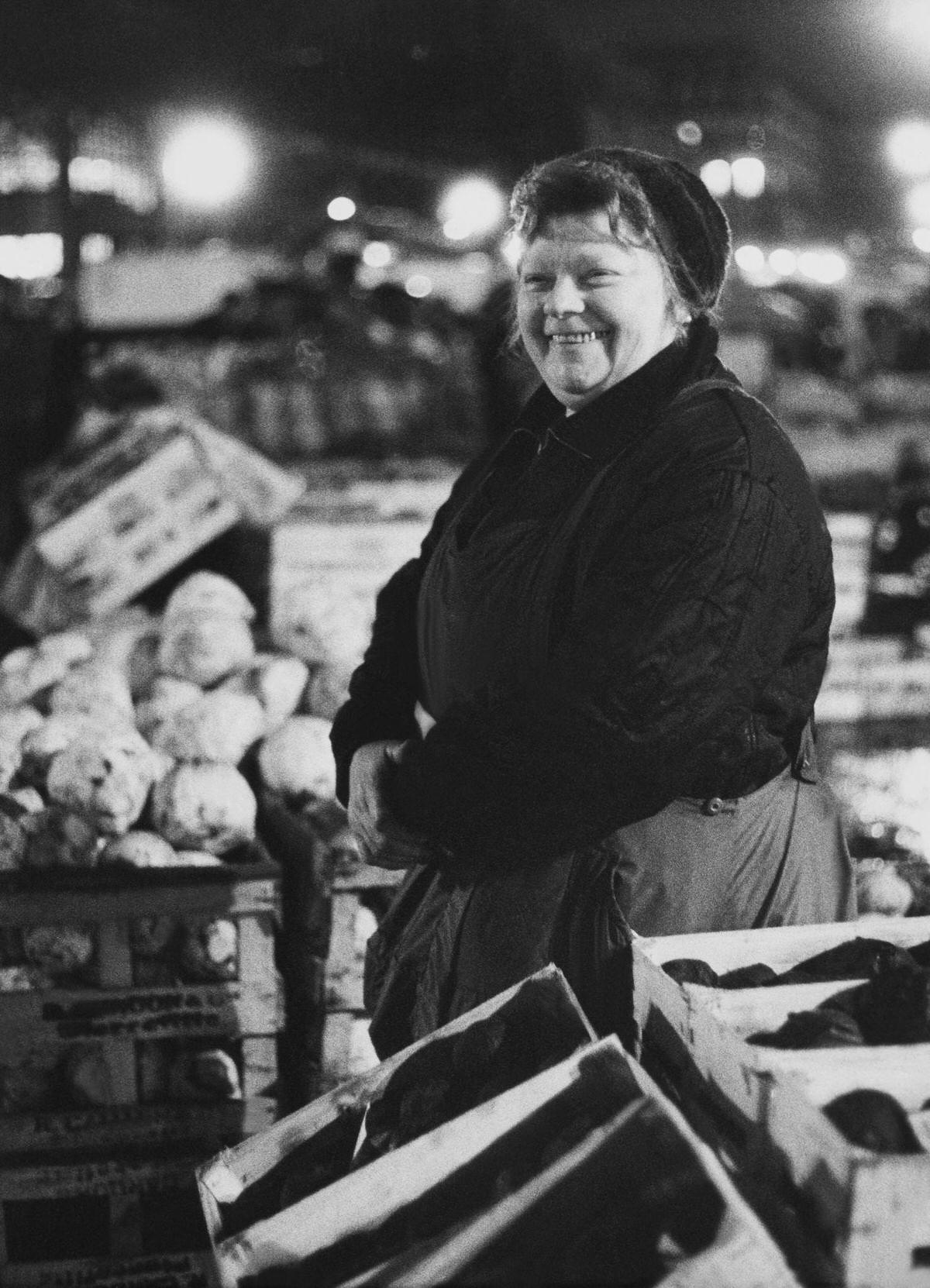 A Wholesaler Smiling, Les Halles, 1960