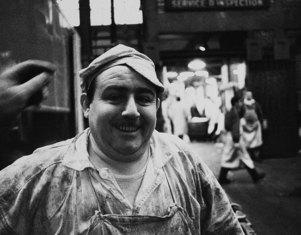 Portrait of a Wholesaler Smiling, Les Halles, 1960s