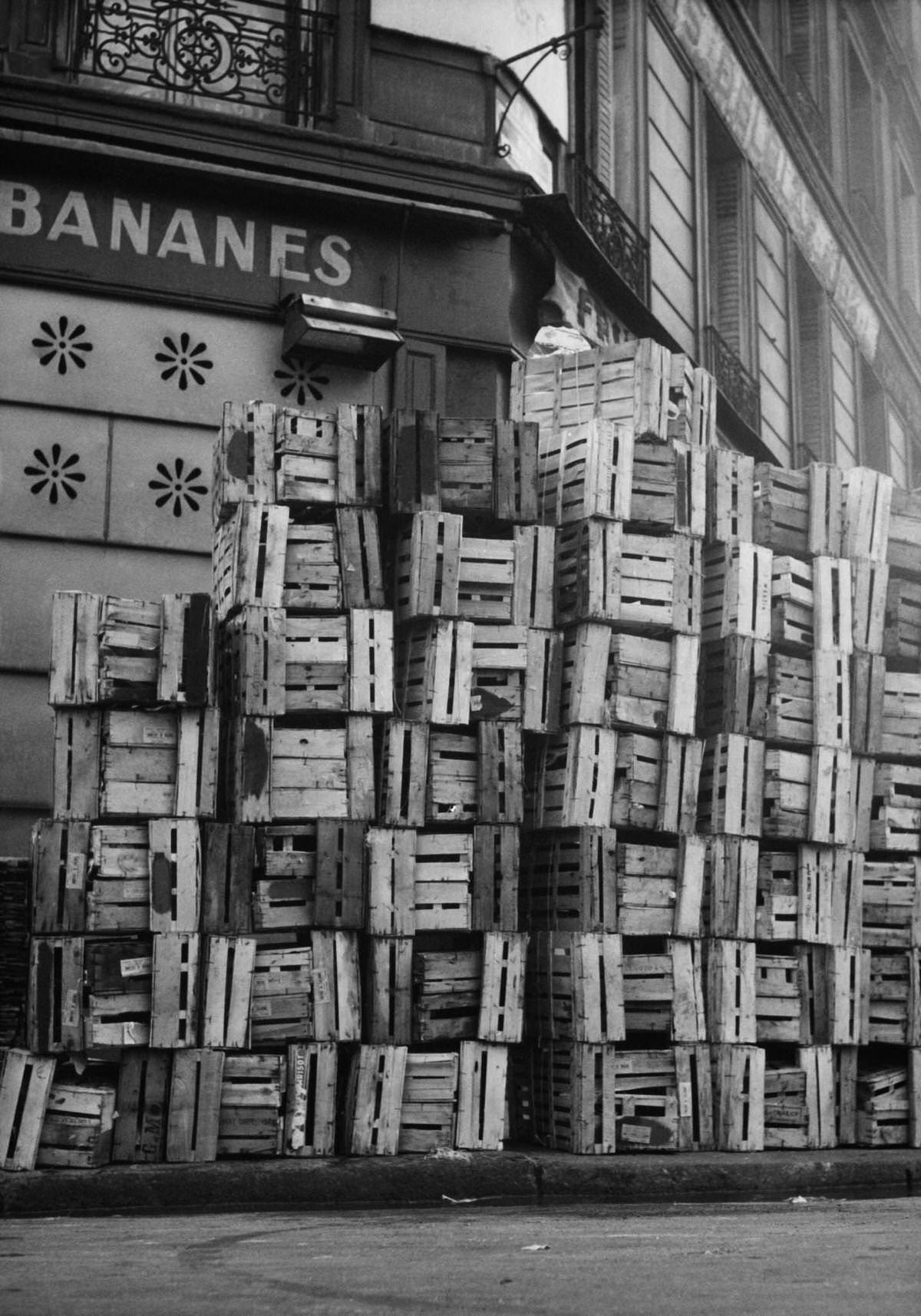 Grocers Strike at Paris, Les Halles, 1956