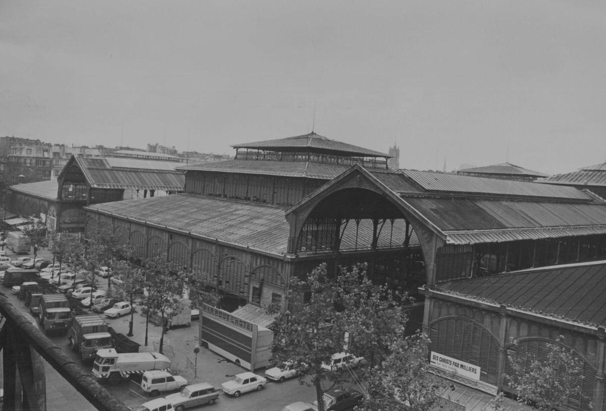 The Les Halles Pavillions in Paris, 1955