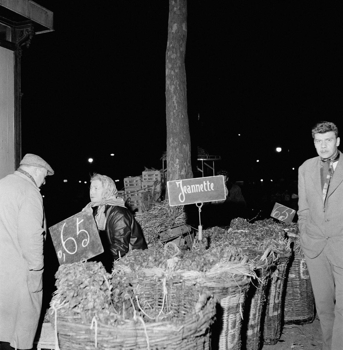 Market of Les Halles in Paris, 1962