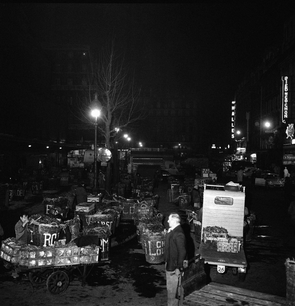 Market of Les Halles in Paris, 1962