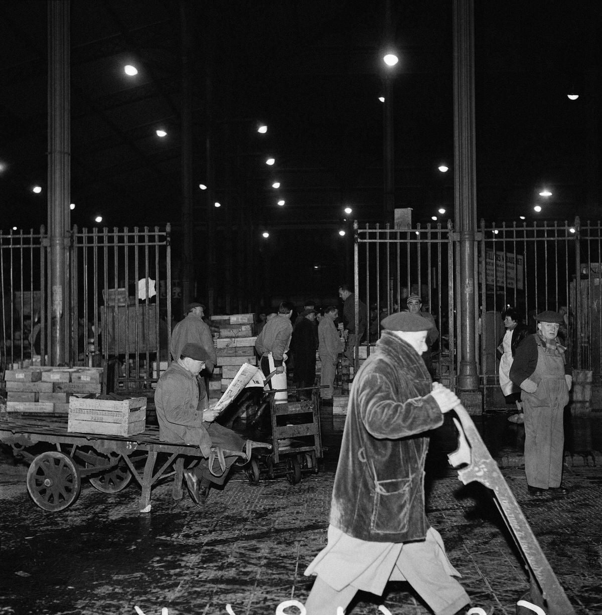 Market of Les Halles in Paris, 1962