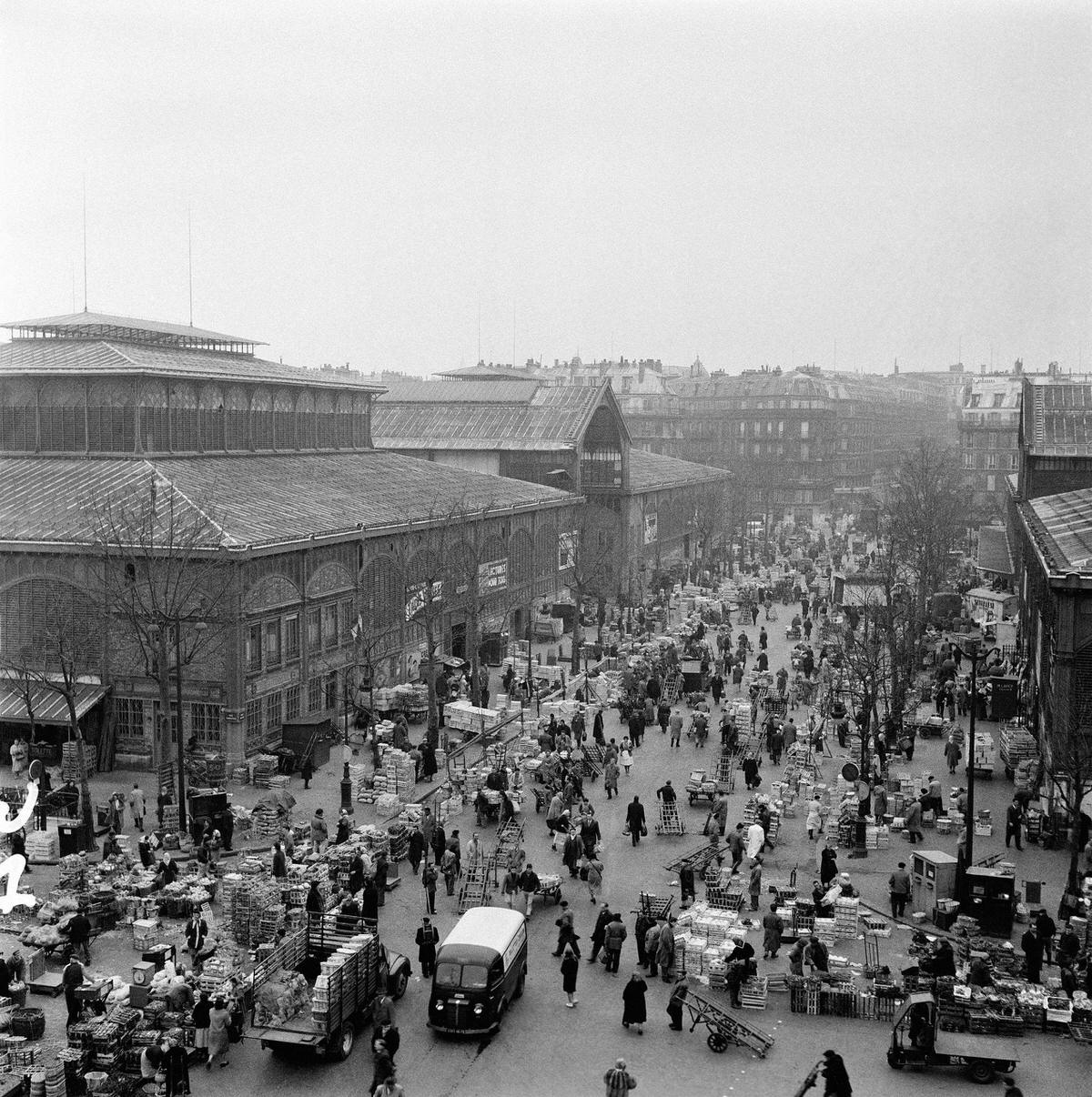 Market of Les Halles in Paris, 1962