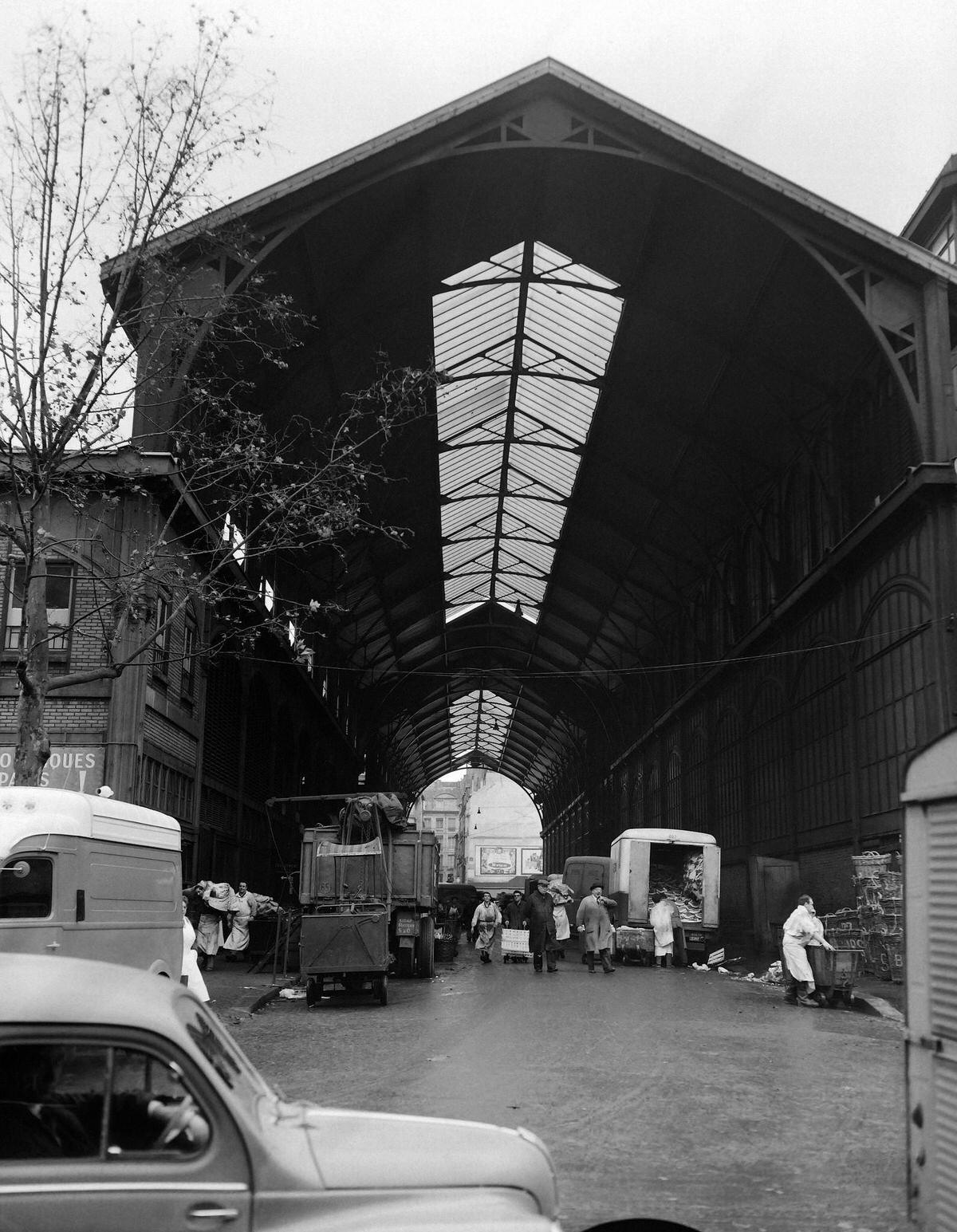 Market of Les Halles in Paris, France, on February 22, 1962.