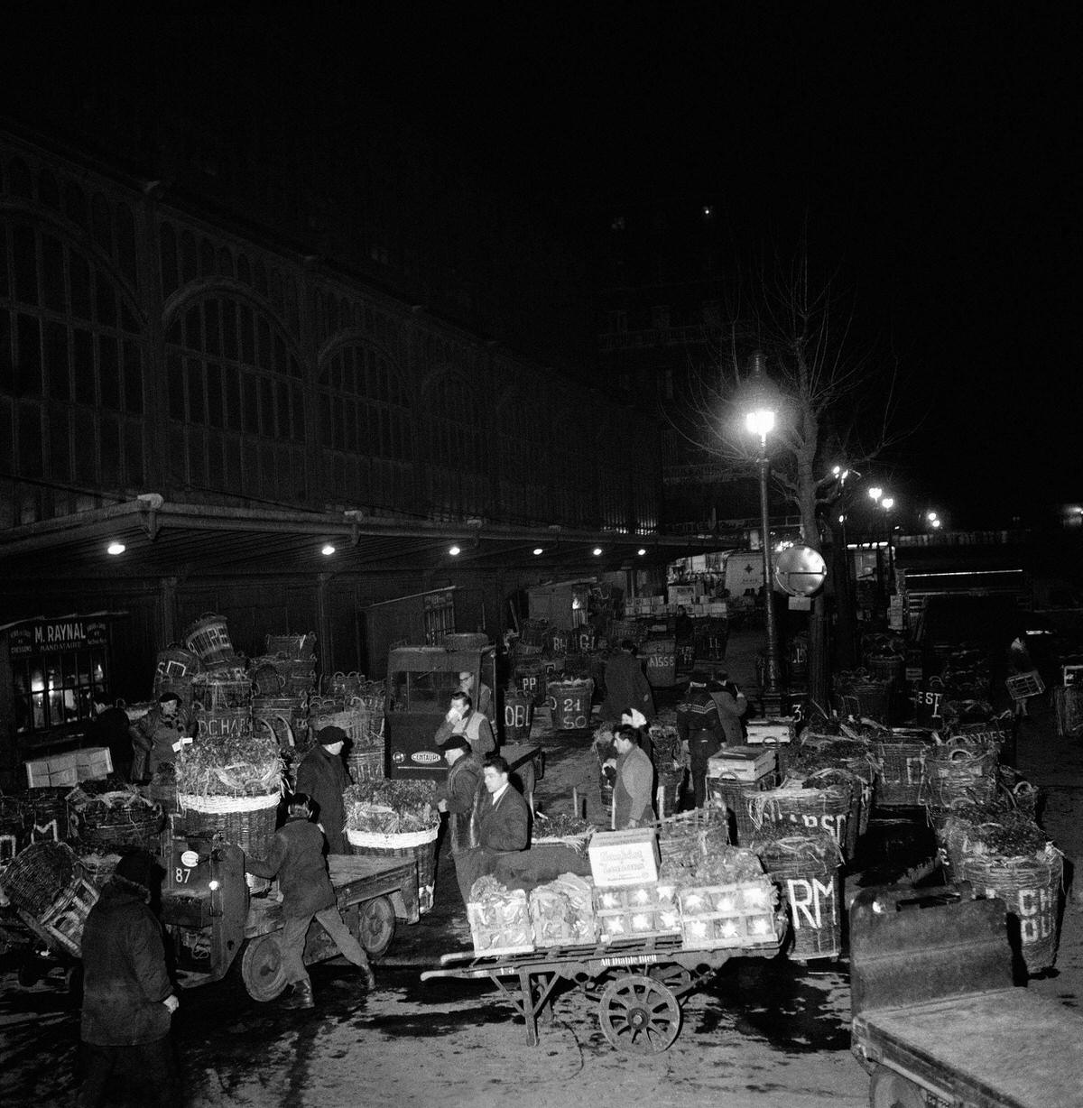 Market of Les Halles in Paris, 1962