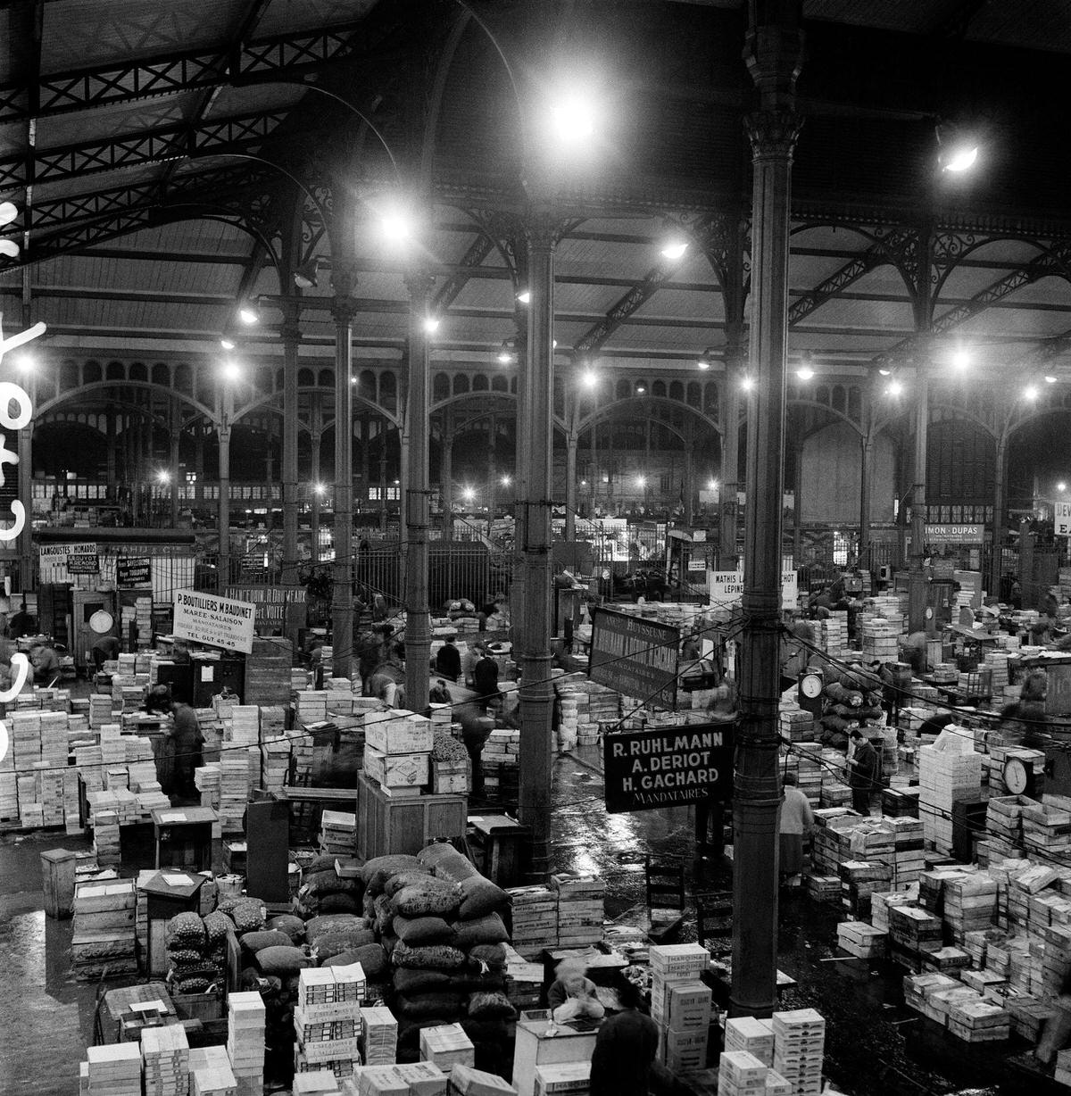 Market of Les Halles in Paris, 1962