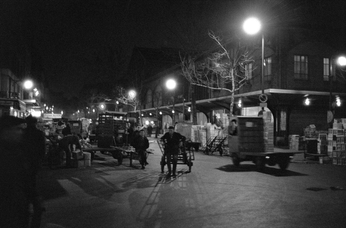 The streets of the Les Halles district, 1969