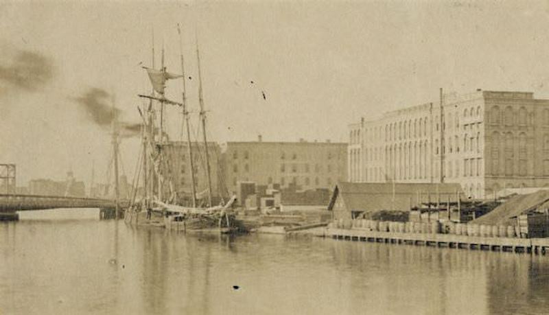 Milwaukee River, 1870.