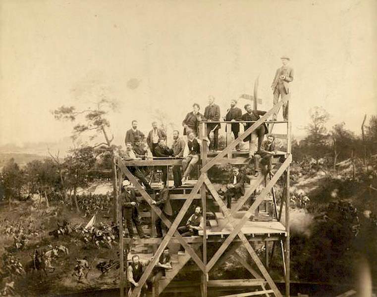 Milwaukee Panorama Artists with Panorama, 1886