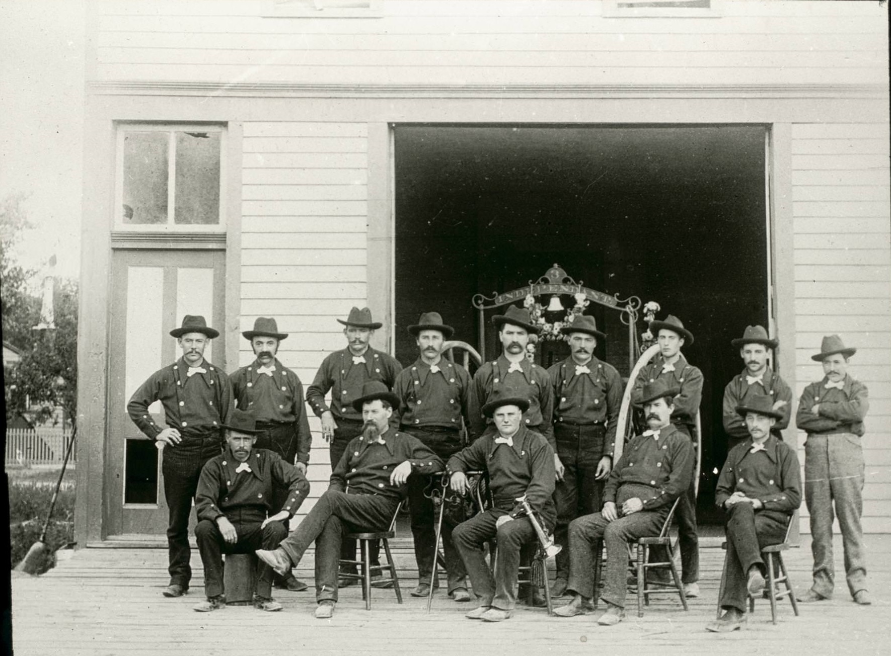 Independent Hose Company Number Three, at the Northside Engine House on Milwaukee (Seventh) Avenue, 1887