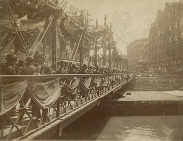 A view, looking east, across the Milwaukee River, 1895