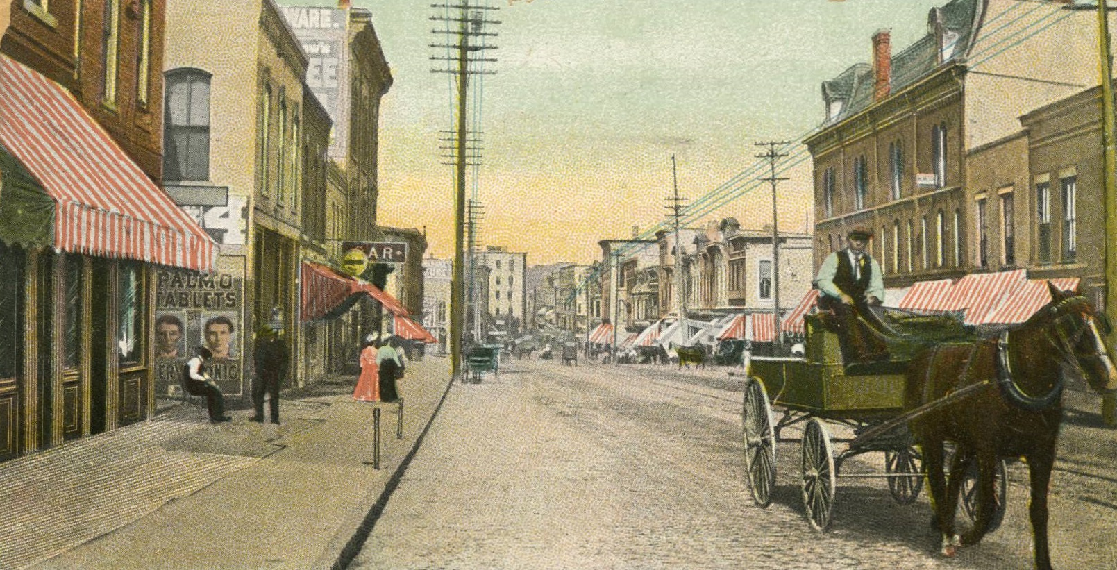 Milwaukee Street looking east, 1890