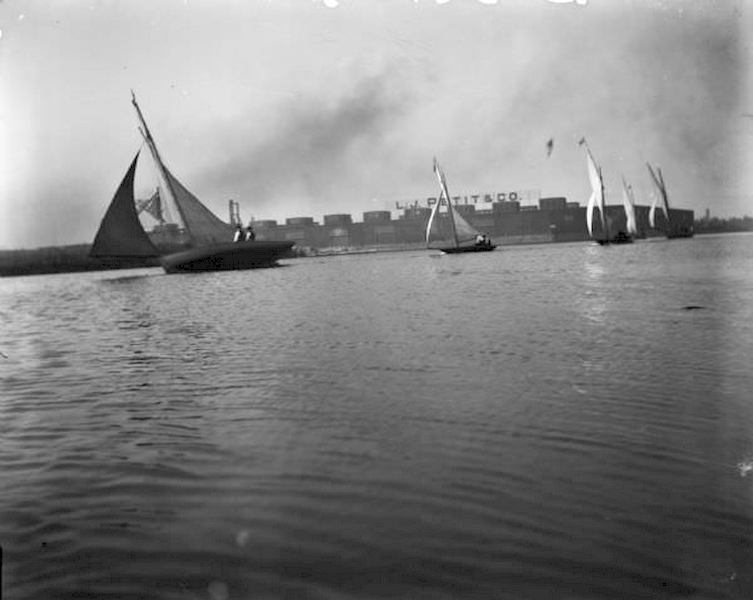 Sailboats in Milwaukee Bay, 1898