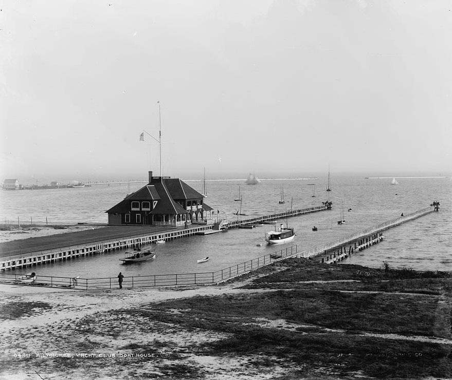 Milwaukee, yacht club boat house, 1890s