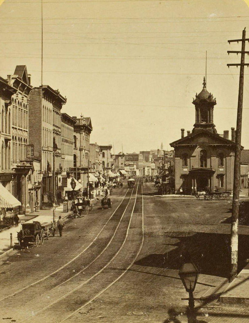 Up East Water St. from the Kirby House, 1889