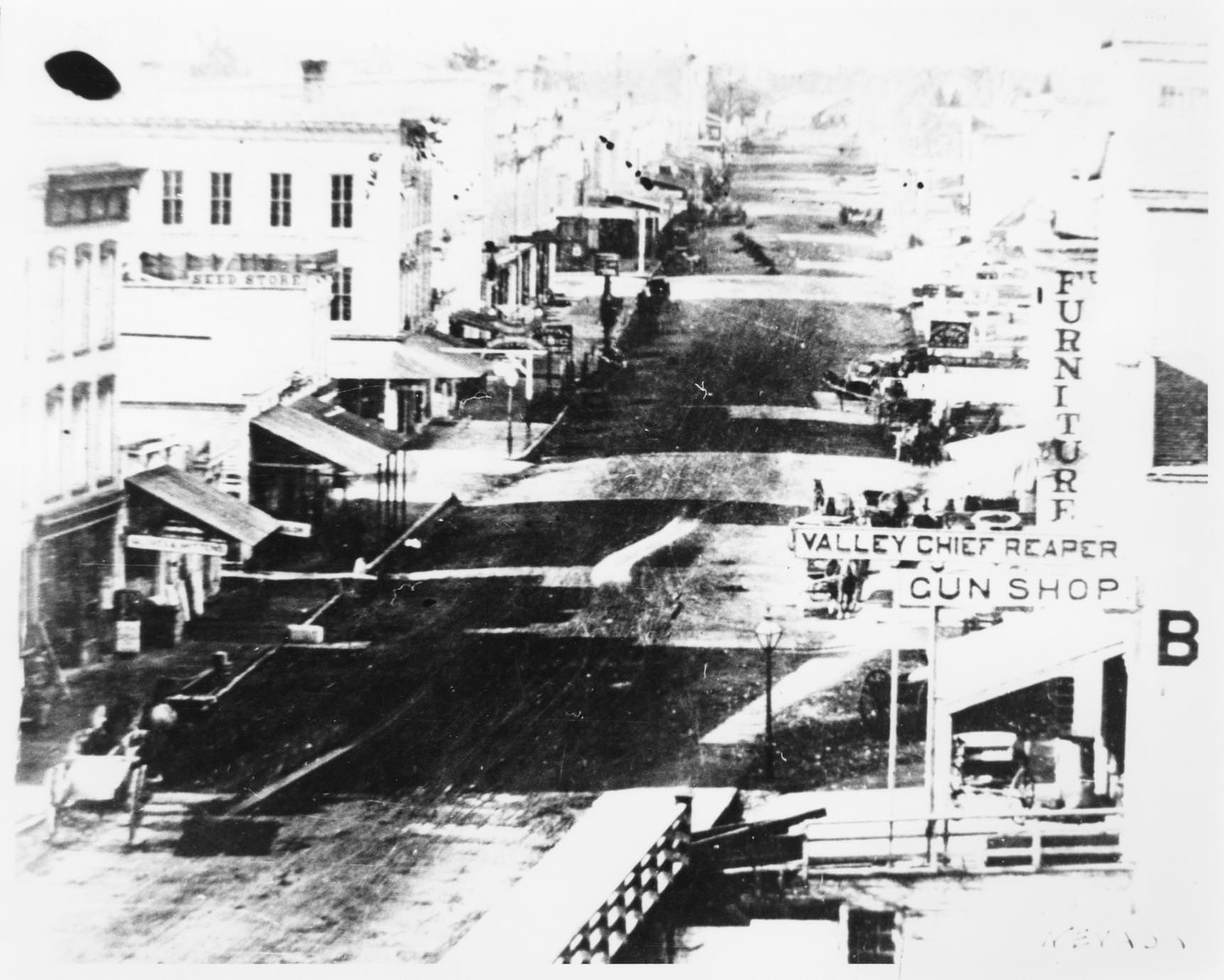 Milwaukee Street looking west in 1850