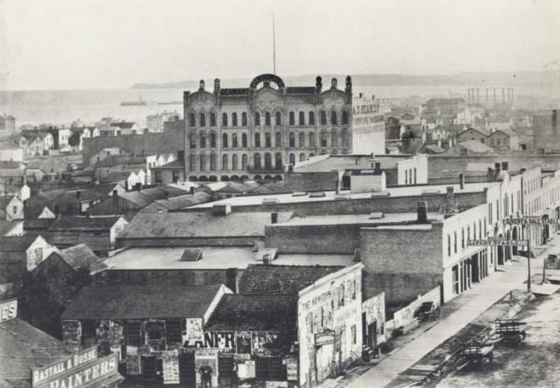 Commercial Area near Lake Michigan, 1868