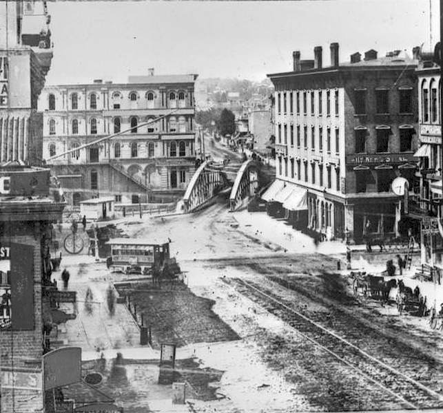 Wisconsin Avenue in Milwaukee, 1870
