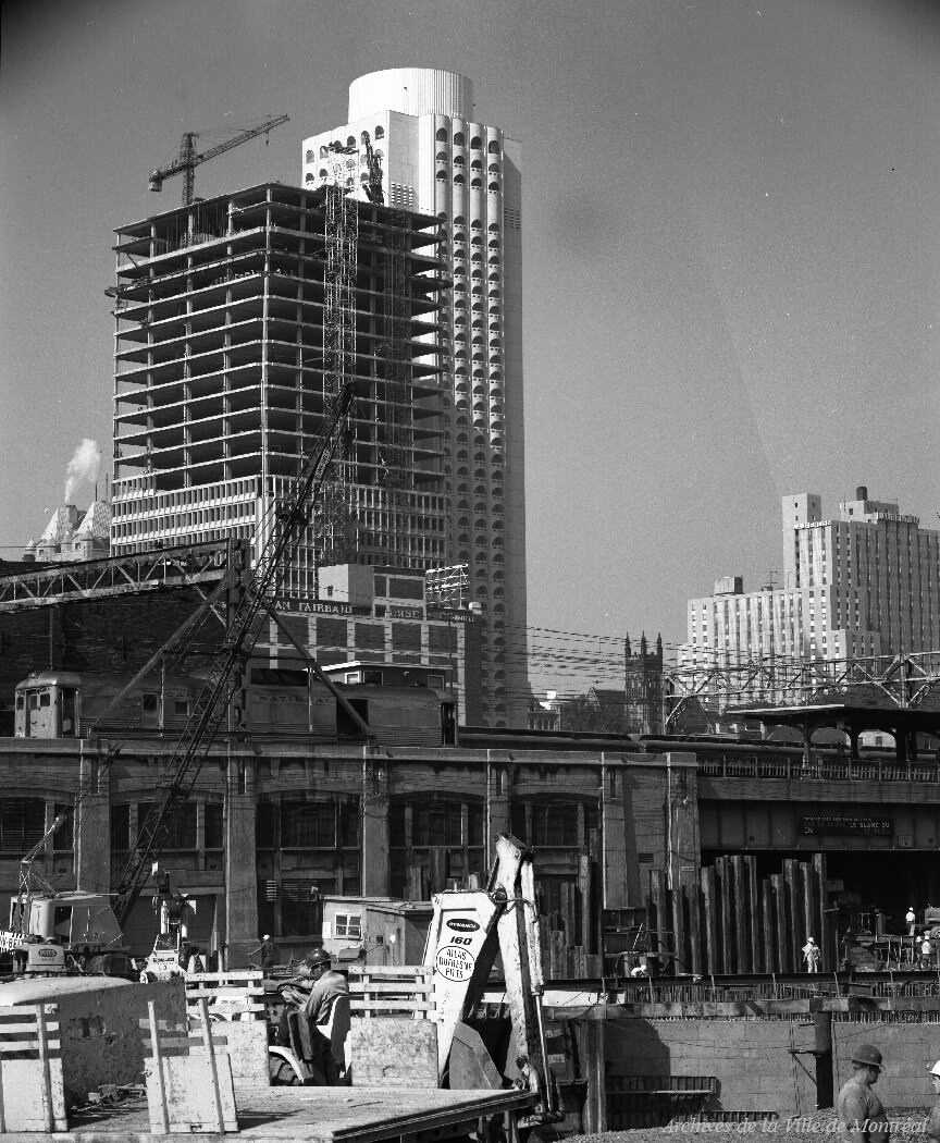 Place du Canada and Chateau Champlain Hotel, 1966