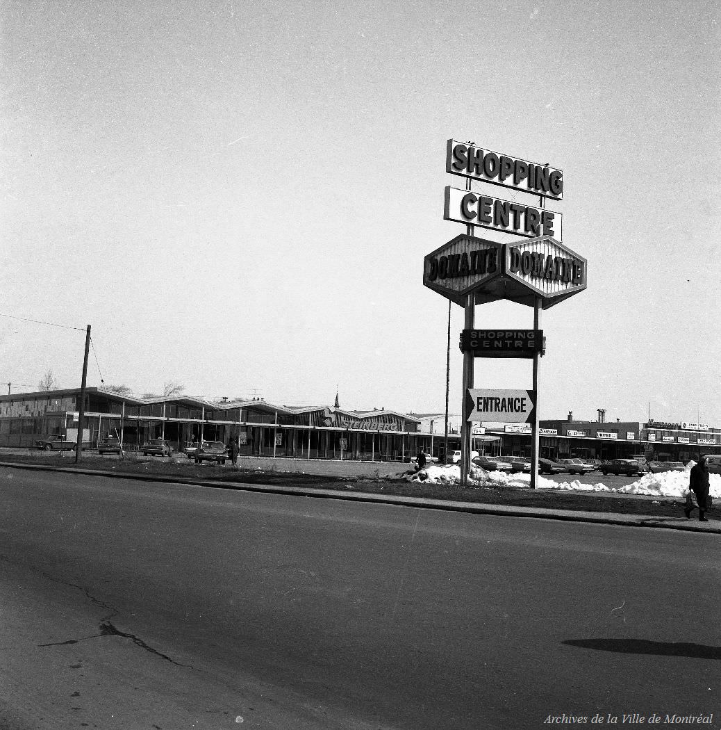 Domaine shopping center, Sherbrooke Street East, 1968