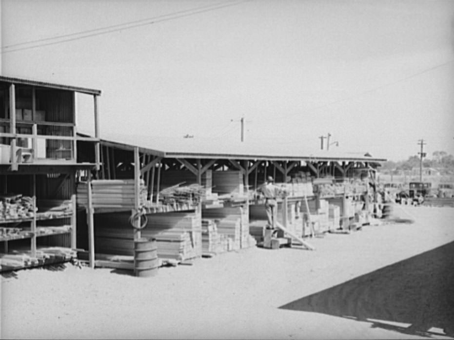 A complete line of cut lumber is carried by the United Producers and Consumers Cooperative at Phoenix, Arizona, 1940