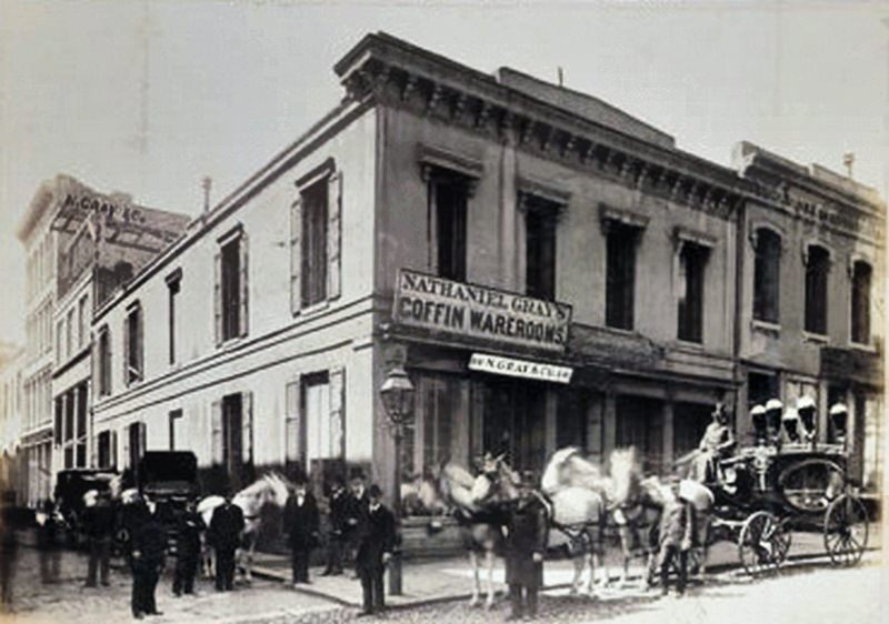 N. Gray & Co., undertakers, 641, 643, 645 Sacramento Street, 1888