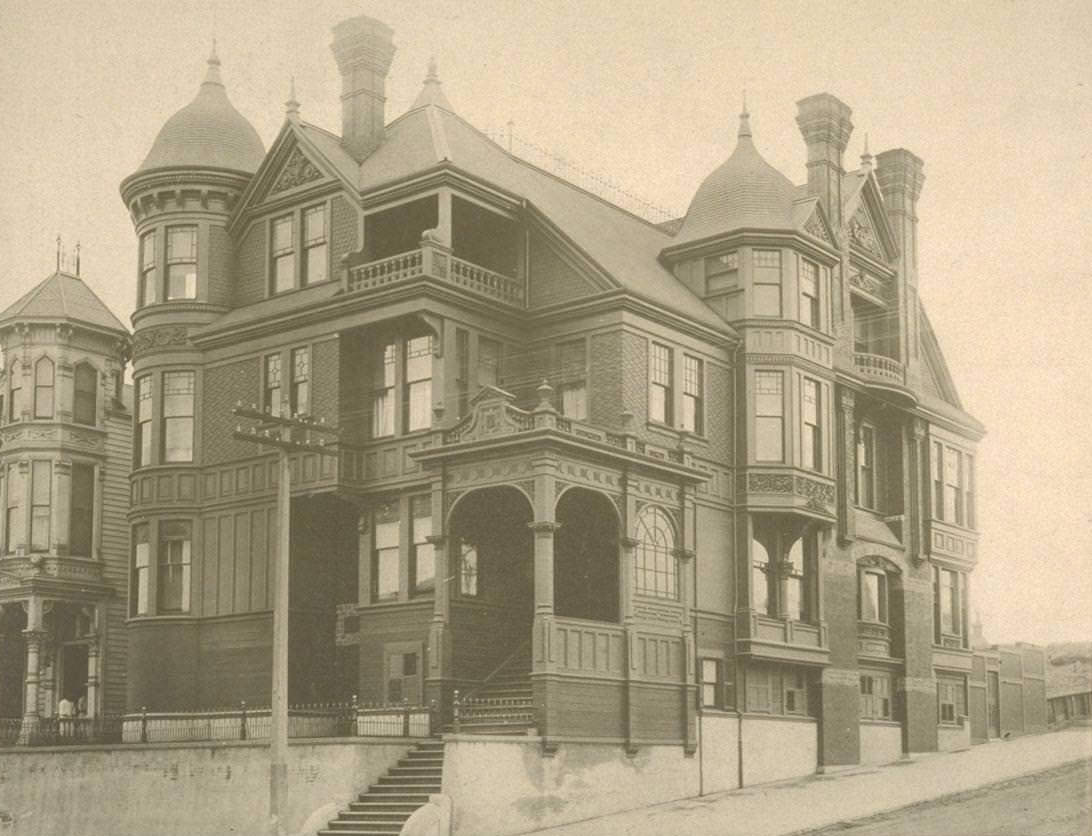 Residence of Mr. Charles Josselyn, S. W. Cor. Gough and Sacramento Sts., 1887