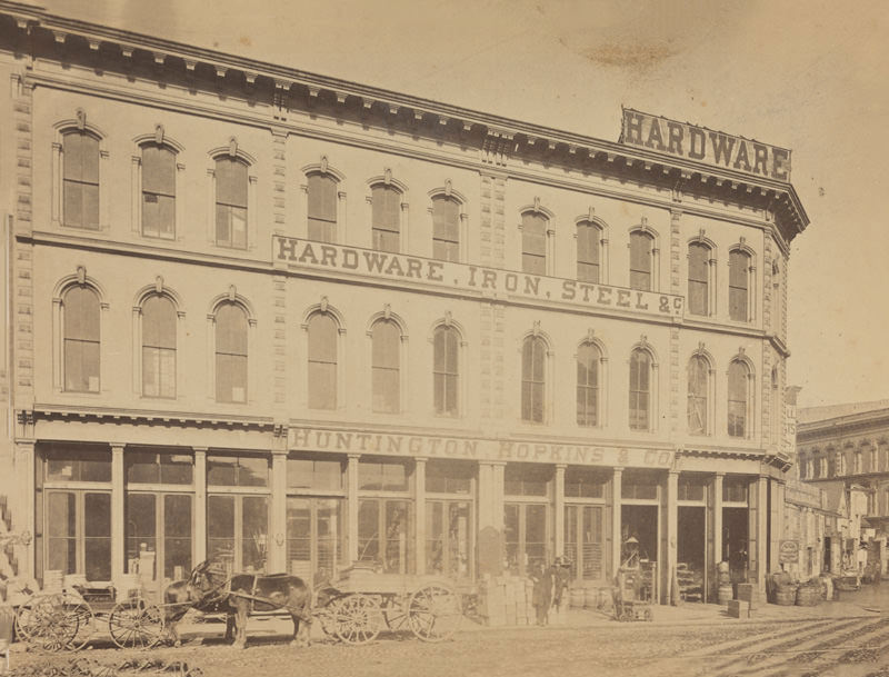 Hardware, iron, steel, etc., Huntington, Hopkins & Co., junction Bush and Market Sts.,1880