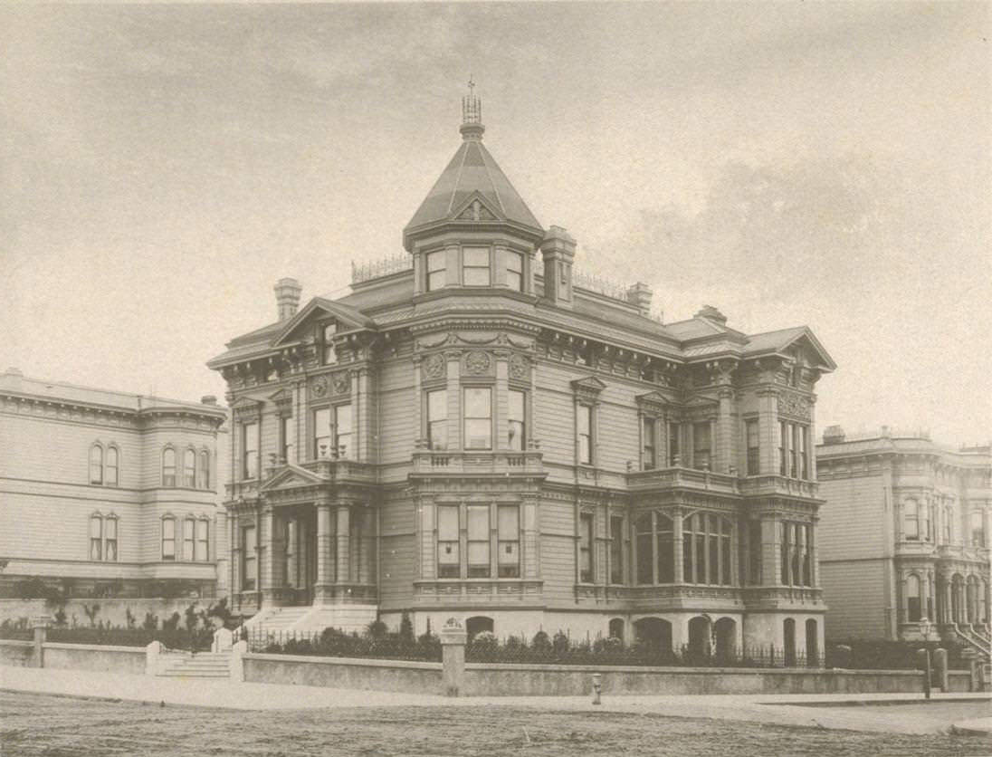 Residence of Mr. David N. Walter, N. E. Cor. Sacramento St. and Van Ness Avenue, 1887