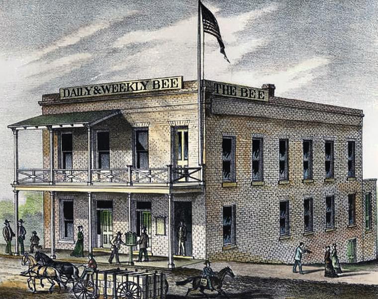Daily & Weekly Bee. Buildings, Third St. bet. J & K. Sacramento, 1880