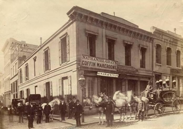 Nathaniel Gray's Coffin Warerooms, 1880