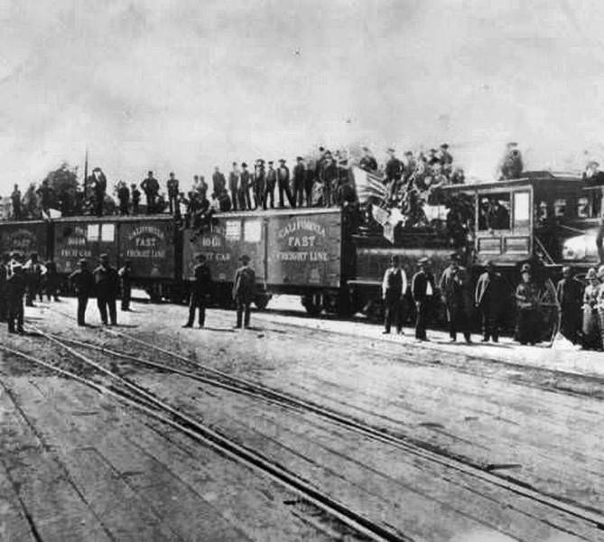 First fast fruit train, 1886