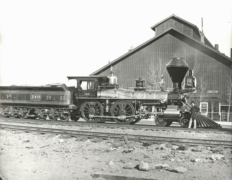 C.P.R.R. locomotive, 1889