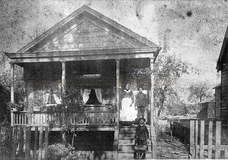 Childhood home of Charlie Gibson in Sacramento, 1880