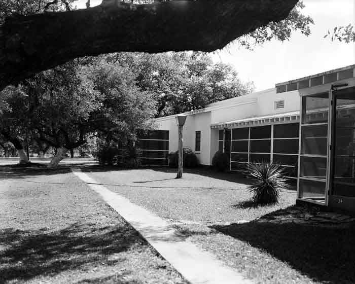 Guest quarters with screened porches at Lost Valley Resort Ranch, 1950