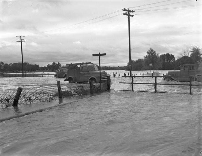 Flooded area near Woodlawn Lake, 1950