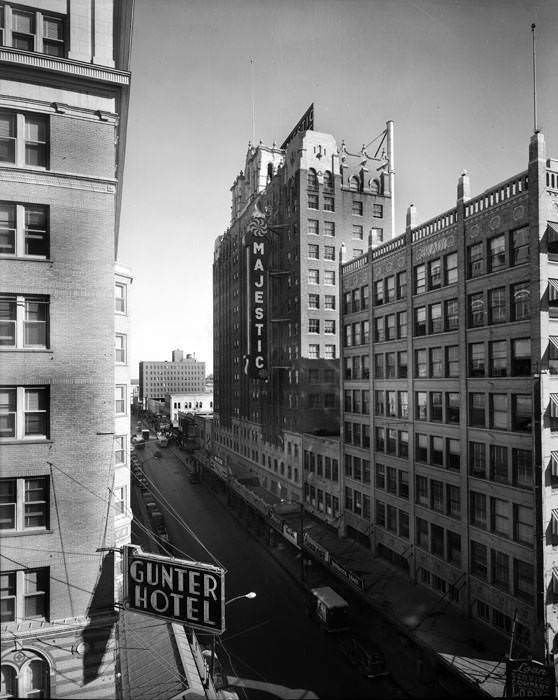 E. Houston Street looking east from Gunter Office Building, San Antonio, 1950s