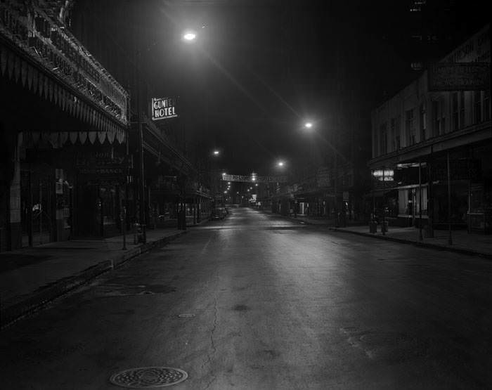 E. Houston Street looking east toward intersection of N. St. Mary's Street, San Antonio, 1950
