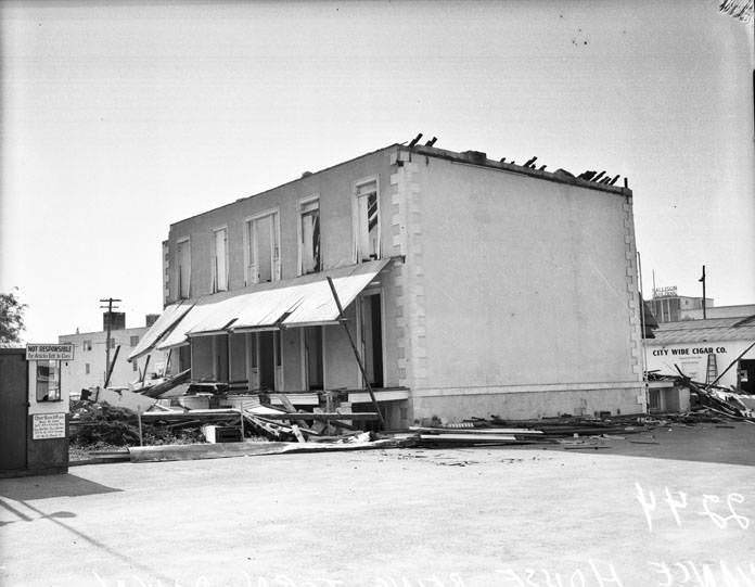 Demolition of the James Vance Residence, 1952