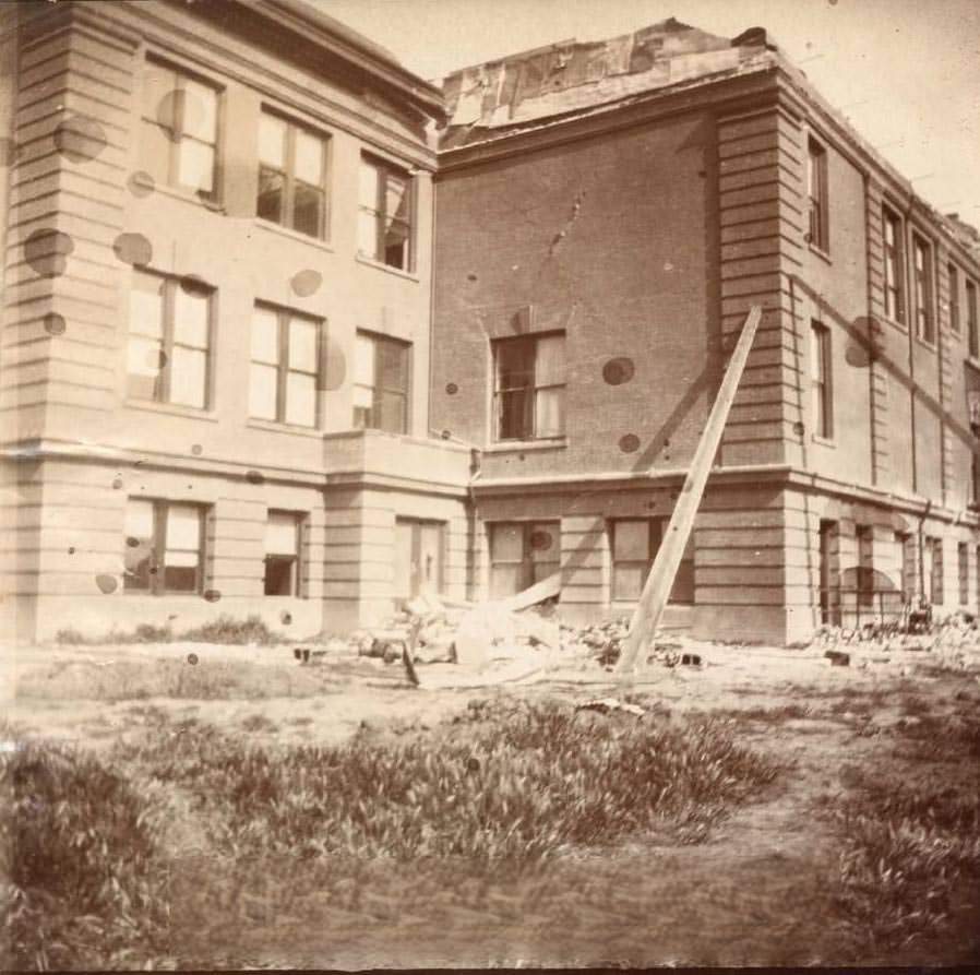 Santa Clara High School after Earthquake, 1906